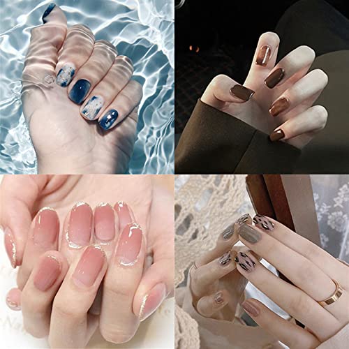 24pcs-a lažni nokti dugi, lažni savjeti za nokte potpuno pokrivanje noktiju šareni tvrdi tisak na noktima za salonsku umjetnost