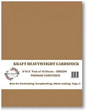 Premium Kraft Cardstock Pack od 50 9 x12- 210gsm po Inspirisu