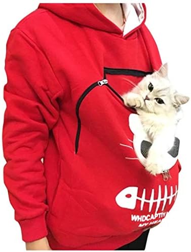 Mackneog Hoodie s mačjom torbicom mačića tiskanje štene torbice za kućne ljubimce hoodie žene nosač kućnih ljubimaca mačji hoodie pseća