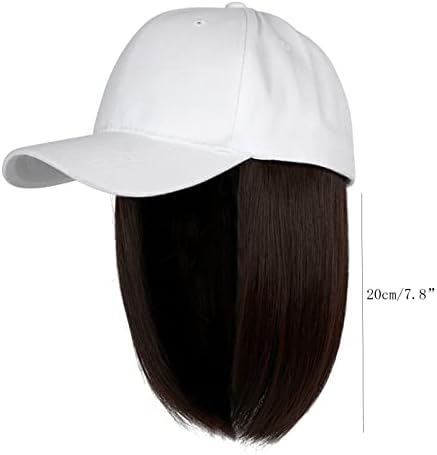 Kratka bob frizura uklonjiva perika kapu za žensku bejzbol kapu s ekstenzijama kose ravna djevojka ash plavuša mix bleach plavuša