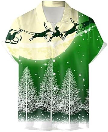 Muškarci casual kratkih rukava jesenski zimski božićni božićni 3d tiskani košulje modne gornje bluze košulje kompresije nose