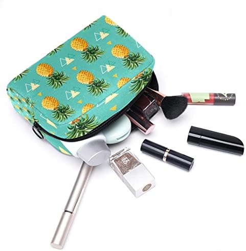 Tbouobt kozmetička torba za žene, torbe za šminkanje Prostrani toaletni torbica za putovanje, trokut ananasa
