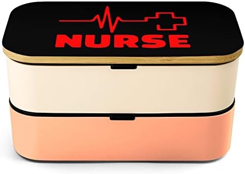 Medicinska sestra otkucaj srca Crvenog križa Bento kutija za ručak bez propuštanja Bento Box Food Spremnici s 2 odjeljka za izletnički