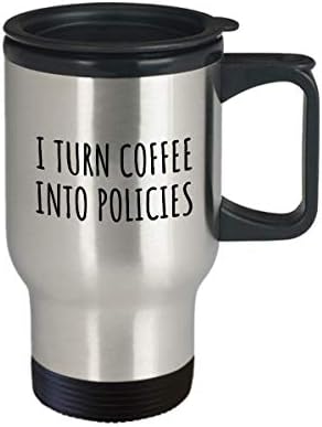 Poklon agenta osiguranja - Smiješno putnička šalica - Poklon posrednika osiguranja - kavu pretvaram u police