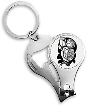 Skica uzorka biljke za cvijeće ruže uzorak nokat za nokat ring ključ za otvarač za bočicu za bočicu