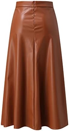 Pleadey Flowy Midi Maxi suknje za žene casual ljeto boho maxi suknja solidna boja visoki struk ljuljajući sloj A-line suknja