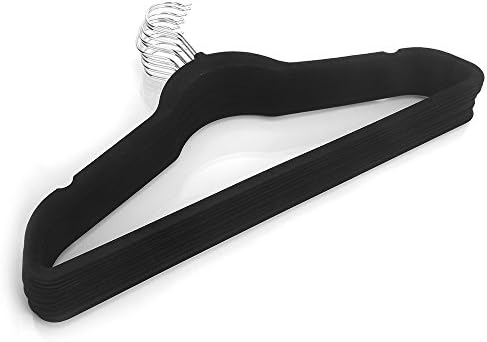 10pcs plastične vješalice za odjeću za odjeću bez klizanja odijela za odjeću crno