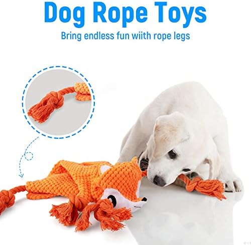 Toyk Dog igračka bez nadjeva, Crinkle Dogs Igračke za zube s 2 škljocanje, interaktivne igračke za žvakanje psa za veliku pasminu,