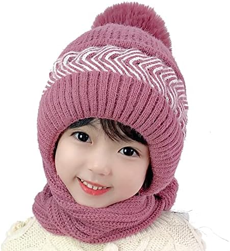Zimska kapa kapuljača šal pleteni šeširi frizura zimska djeca topla pletena kapa od flisa pletena kapa