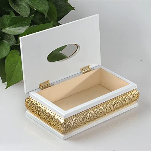 BKDFD kutija za tkivo u europskom stilu bijelo drvo zlato kutija za ukrašavanje Kutija za salvete kreativna ladica