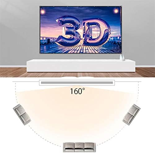 SBSNH 100/120 inčni zaslon projektora HD 16: 9 Bijeli Dacron Diagonal Video Projection Ekral zid montiran za film o kućnom kinu