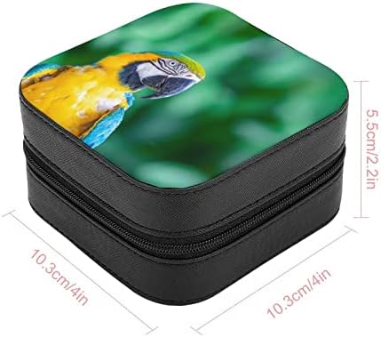 Macaw Parrot Ženski premium putovanja Mali nakit Ogrlica Organizator za skladištenje Mini zaslon kućište