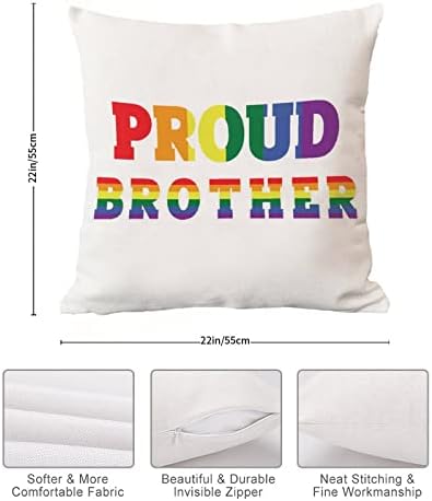 Ponosni gay brat bacač jastuka za jastuk za Valentinovo Ploča Pansexual Transgender LGBTQ gay duga Rainbow Cover poklopac kvadratnog