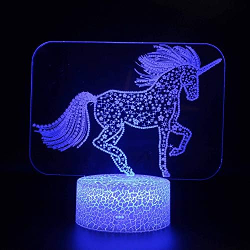 SZG 3D Creative Dinosaur tematska stolna lampica 5 Dodirnu noćnu svjetlost kućna soba Rainbow Horse Lampen Dekoracija kreativne stolne