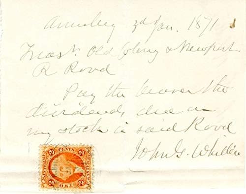 Bilješka s autogramom koju je potpisao John J. Više bijelo