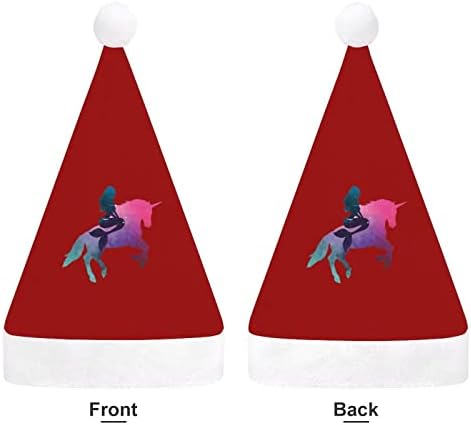Galaksija sirena Jahanje jednorog Božićni šešir mekana Plišana kapa Djeda Mraza smiješna kapa za božićnu novogodišnju zabavu