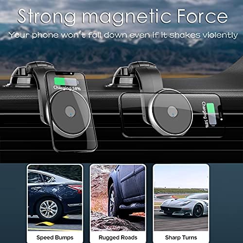 Lopnord Magnetic Car Mount Charger kompatibilan s Magsafe iPhone 14 13 12 Pro Max Mini, automat za bežični punjač za automobile s kopčom