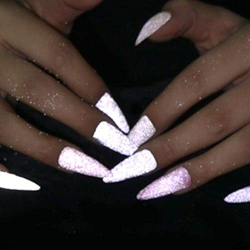 Svjetlucavi puder za nokte reflektirajući puder za ukrašavanje akrilnih noktiju UV gelom holografski dekor noktiju za bungee disko