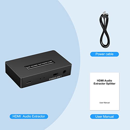 HDMI razdjelnik audio ekstraktora HDMI u HDMI 3,5 mm pretvarač audio adaptera sa SPDIF izlaznim potporom 1080p 3D kompatibilan za PS4