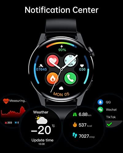 CNBRO Smart Watch za muškarce Full zaslon s dodirnim zaslonom Bluetooth poziva Vodootporna fitness Watch dugački pripravnički vremenski