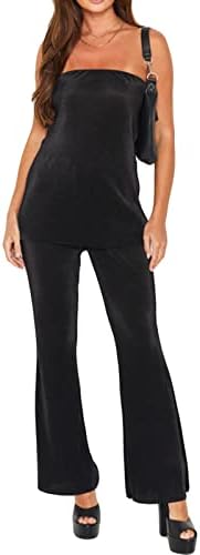 Casual 2 komada hlače postavljene za žene y2k 2023 ljetne plisse odjeće bez naramenica gornje cijev gornjeg sloja širokih nogu hlača