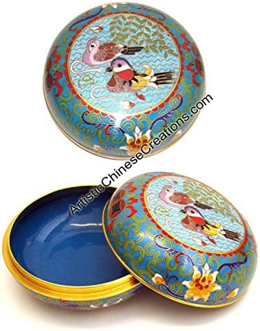 JMC Pokloni trgovina kineska umjetnost Cloisonne - ručno napravljena kineska kutija Cloisonne - mandarinske patke