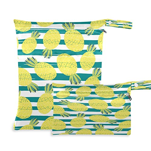 Kigai ananas Slikanje mokrih suhih vrećica za pelene za bebe, prateće torbe, plažu, bazen, torba za teretanu za kupaće kostime i mokra