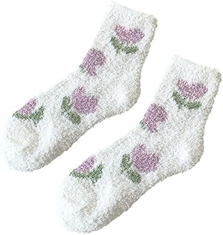 DBYLXMN Termičke čarape za ženske čaralne čarape Coral Flece Cvjetne čarape Šarene lagane atletske čarape za muškarce veličine