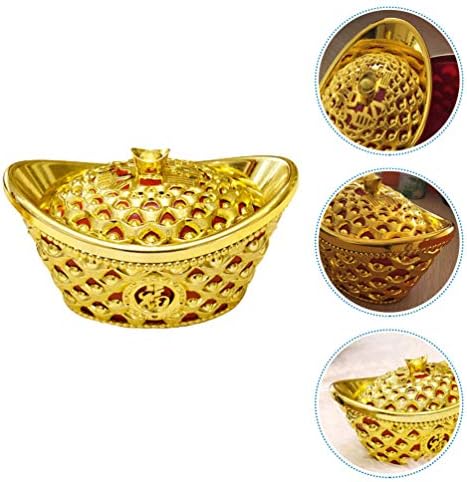 Predjeli ladice osjetljivo zlato u obliku vjenčanja kutija za vjenčanje bombon zamotavanje feng shui zlato ingot yuan bao kip radna
