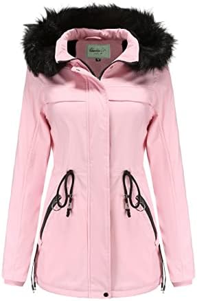 Prdecexlu jakne s dugim rukavima Žene novogodišnje kapuljače ležerna škola debela parka čvrsta snježna kapuljača s džepovima fit jakna