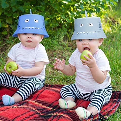 Seewey 2 Pack Shark Baby Bucket Hat Summer Baby Sunce šešir za dojenčad šešir za bebe prozračne ribarske šešire za dječake djevojčice