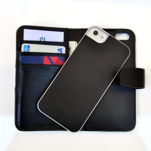 Prodigee Walletgee+ IPH5-WLG+ -strblk Elegantni folijski novčanikom kompatibilan s iPhone 5/5s Stripe crna