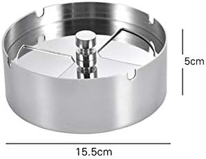 Mxiaoxia zapečaćena ureda za rotaciju od nehrđajućeg čelika, a pepeljara s poklopcem s poklopcem, okruglom