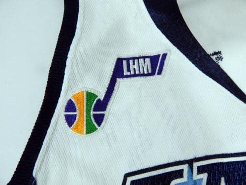 2006-07 Utah Jazz Jarron Collins 31 Igra Korištena bijelog Jersey LHM Patch 50 DP37378 - NBA igra korištena
