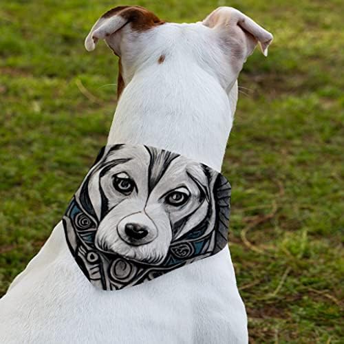 TATTOO PRINT PET BANDANA OVRK - AMOVIT ART SCARF VOKAR - Sibirski Husky Dog Dog Bandana - XL