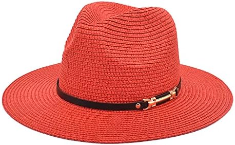 Moda Big Brim Straw Hat Panama Jazz Hat Fedora Ladies Beach Travel Sun Hat Fisherman Hat Muška crna zabava Ljetni šešir
