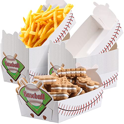 60 pakiranje 2 lb bejzbol zabave isporučuje bejzbol ukrasi za rođendan, jednokratna papirnata ladica za hranu za bejzbol hrane papirnati