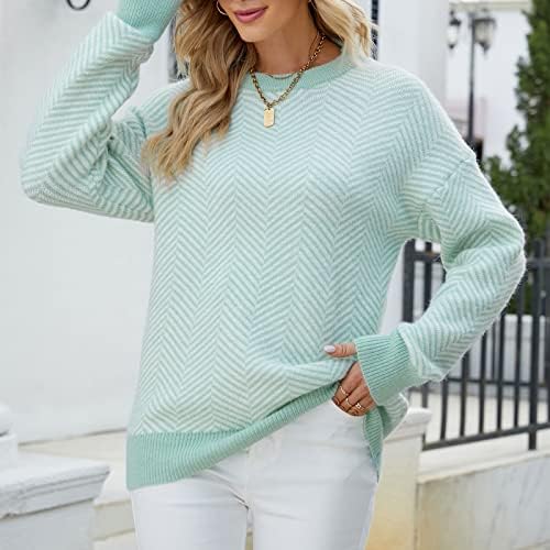 Ženski džemper i zimsko spajanje pleteni džemper okrugli vrat Dugi rukavi pulover džemper pulovera
