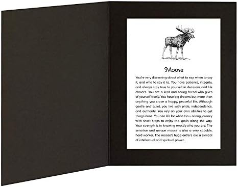 Moose s porukom životinjskog napajanja u okviru mape 5x7 slika
