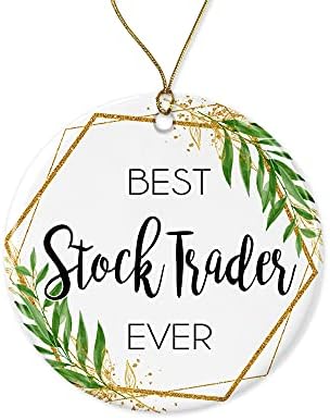 Božićni ukras trgovca - božićni ukras poklon za trgovce dionicama - najbolji svjetski trgovac dionicama - najbolji trgovac dionicama