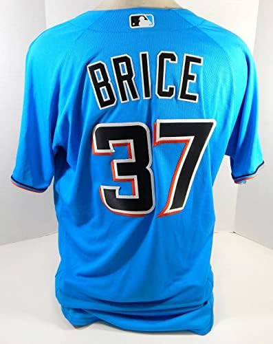 2019 Miami Marlins Austin Brice 37 Igra izdana Blue Jersey 46 DP22302 - Igra korištena MLB dresova
