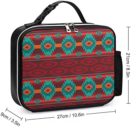 Izolirana torba za ručak s uzorkom jugozapadnog plemena Navajo Izdržljiva kutija za ručak s odvojivom ručkom s kopčom za uredski rad,