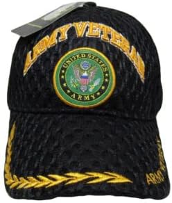 1 Novi Dodaci službeno licencirani amblem američke vojske veteran bočne linije mrežasta kapa šešir u crnoj boji