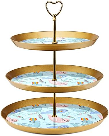 3 slojeva za deserte stalak za cupcake voćna ploča plastika za posluživanje zaslona za vjenčanje rođendanski tuš čajanke ukrasi za