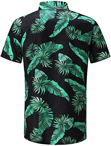 Ležerna majica Man Beach ljetni gumb Poliester majica Udobna ošišana hladna duboka v vrata cvjetna kratka