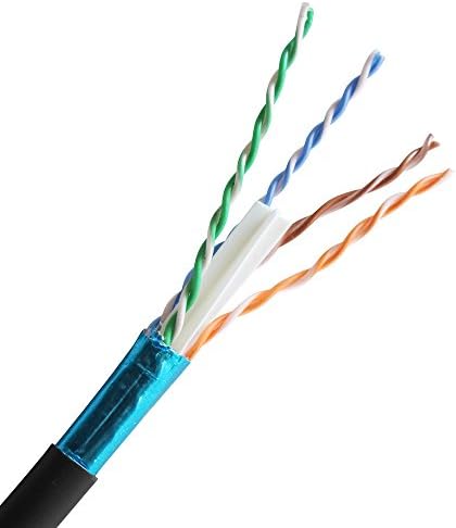 Sveobuhvatni kabel Cat6Shblk-1000 1000 'Cat 6 550 MHz zaštićen čvrsti crni rasuti kabel