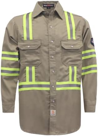 Bocomal fr košulje visoke vidljivosti/hi vis rezistentna na plamen/košulja za retardiranje vatre 7oz muške košulje