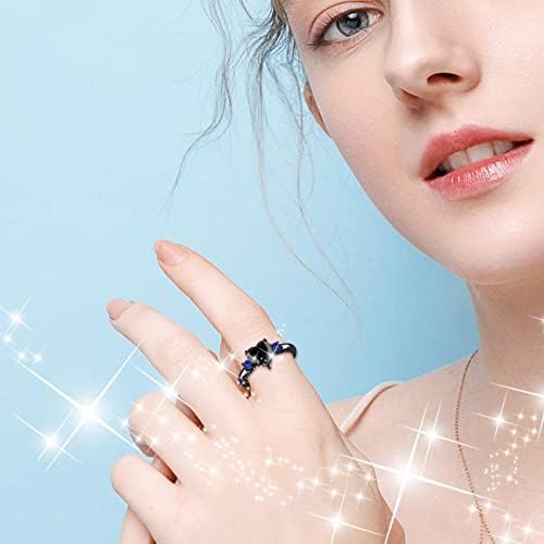 Vjenčani i zaručnički prstenovi za žene europske i američke srčane nakit crne ručne nakit