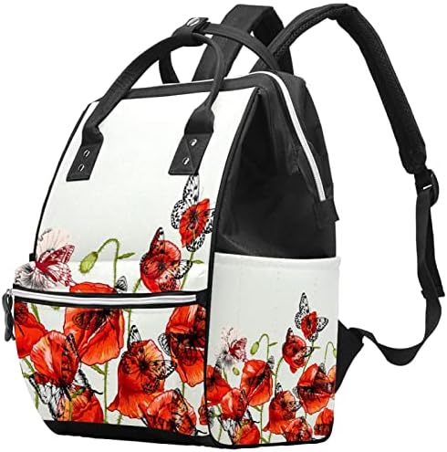 Guerotkr putuju ruksak, ruksak vrećice pelena, ruksak pelena, cvijet i leptiri