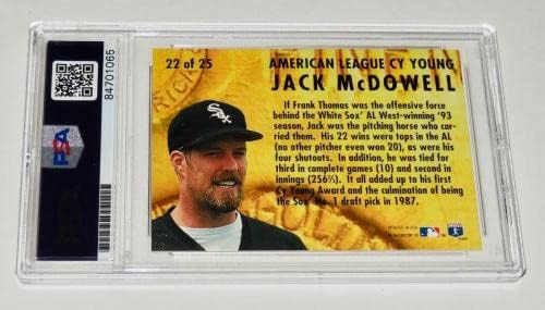 Jack McDowell Autografirani 1994. Fleer Ultra 22 Dobitnici nagrade Umetnite karticu PSA DNA - Baseball Slabbed CARDSED CARDCE